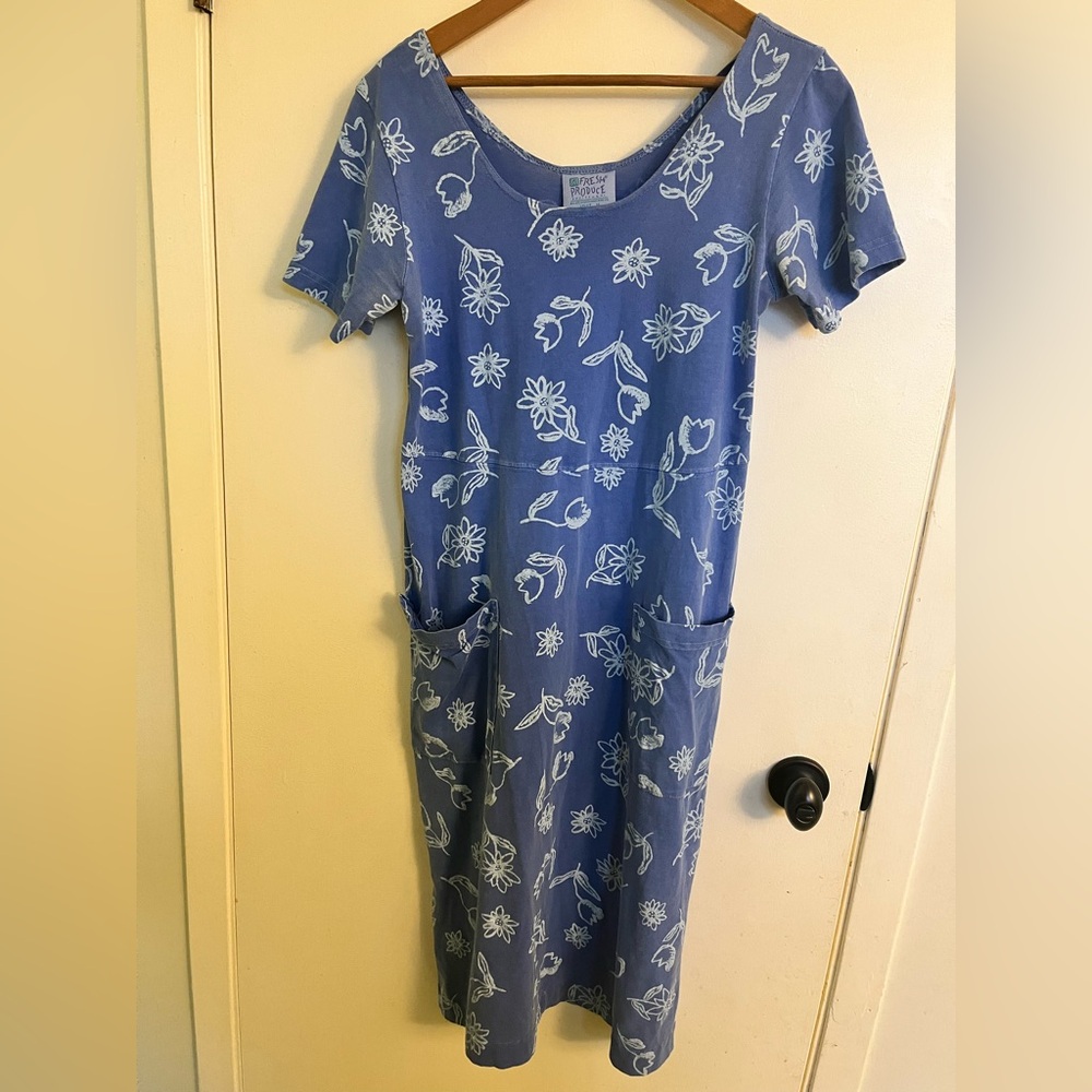 Fresh Produce Blue and White Floral Dress